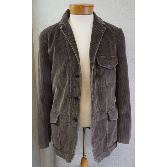 J Crew Ludlow Blazer Mens M Corduroy Unstructured Sports Coat Elbow Patch - Picture 2 of 11